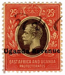 (I.B) KUT Revenue : Uganda Duty 25c (1918)