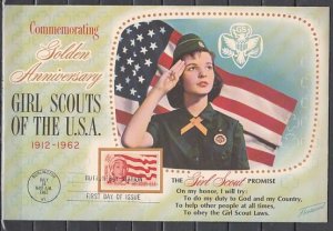 United States, Scott cat. 1199. Girl Scouts Jubilee. Large First day cover. ^