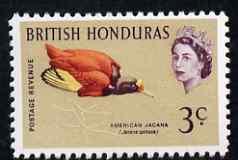 British Honduras 1962 Northern Jacana Bird 3c (with blue-...