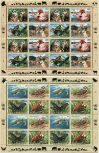 21 UN Endangered Species UNITED NATIONS Sheets Collection New York Geneva Vienna