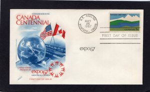 1324 Canada, FDC Fleetwood cachet