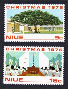 Niue Christmas 2v 1976 MNH SG#211-212