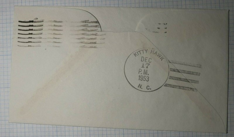 FFC 50th Anniv of First Flight Flown by Capital Airlines Norfolk VA 1953 cover