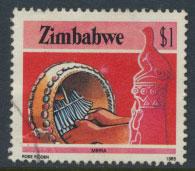 Zimbabwe  SG 678  SC# 512 Used Mbira Instrument  see detail and scan