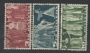 SWITZERLAND SC# 284-6 F-VF U 1955