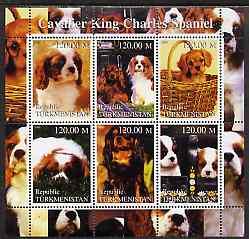 Turkmenistan 2000 Cavalier King Charles Spaniel perf shee...