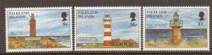 FALKLAND ISLANDS SG792/4 1997 LIGHTHOUSES MNH