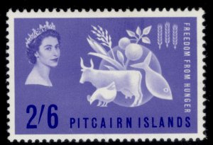 PITCAIRN ISLANDS QEII SG32, 2s 6d freedom from hunger, M MINT.