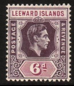 Leeward Is Scott 110 - SG109a, 1938 George VI 6d MH*