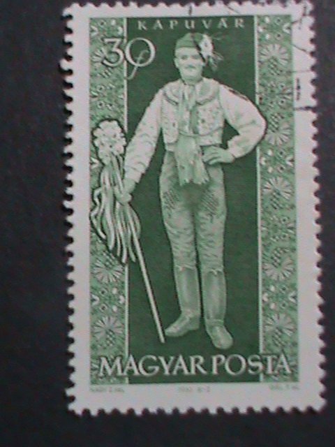 HUNGARY-1966-SC#1539//43 PROVINCIAL COSTUMES-POPULAR ART EXHIBITION-VERY FINE