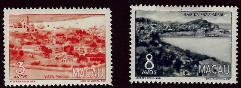 Macao #343-344 Mint VF SC$19.50... Worth a close look!