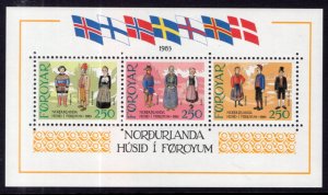 Faroe Islands 101 Costumes Souvenir Sheet MNH VF