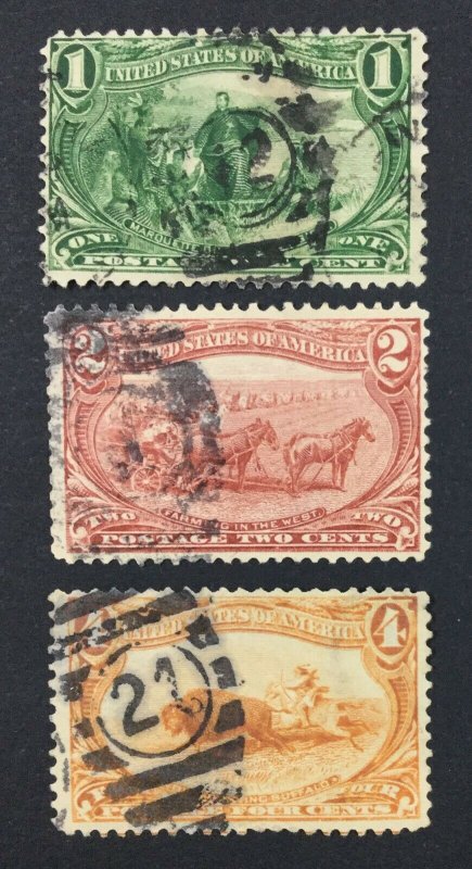 MOMEN: US STAMPS #285-287 USED LOT #44895