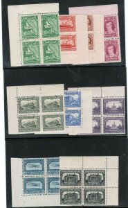 Newfoundland #163 - #171 Mint Fine - Very Fine Corner Block Set - Two Or More NH