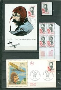 FRANCE 1972 BLERIOT #B457 NICE SELECTION incl IMPERF.