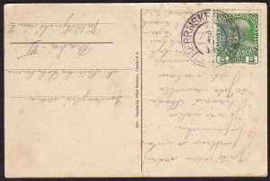 Austria - 1908 - Scott #113 - used on picture postcard - HERRNSKRETSCHEN pmk Cz