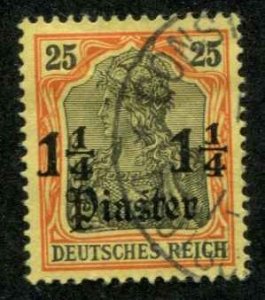 German Offices Turkey SC# 34 1-1/4pi  on 25pf on Germany Used CDS