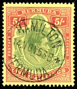 [mag758] BERMUDA 1950 SG#118 used 5/-  with Superb CDS