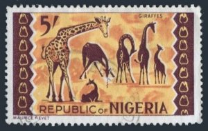 Nigeria 195,used.Michel 186A. Giraffes,1965. 