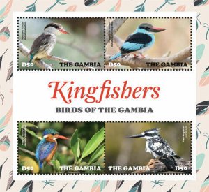 Gambia 2015 - King Fishers - Sheet of 4 stamps - MNH