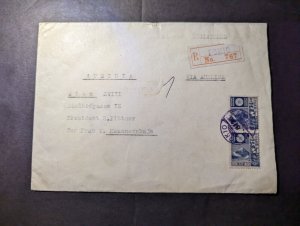 1955 Registered Japan Cover Tokyo to Vienna XVIII Austria Via America