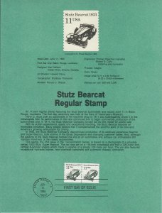 US SP683 Stutz Bearcat Souvenir Page #2131