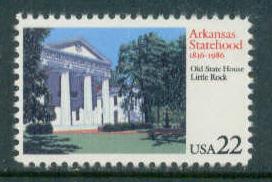 2167 22c Arkansas Fine MNH Plt/4 UR A111111 F02050