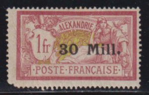 French Offices Alexandria 1921 SC 43 MLH 