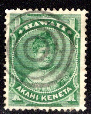 Hawaii #42, 1890's target cancel