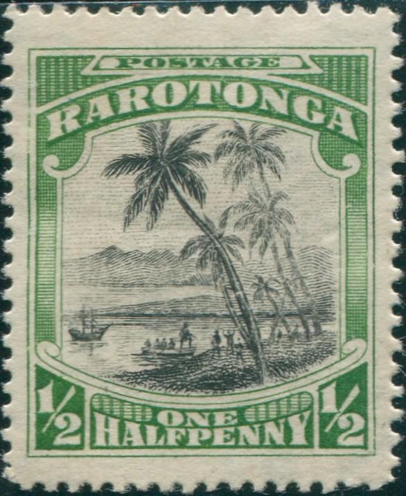 Cook Islands 1924 SG81 ½d Captain Cook landing MH