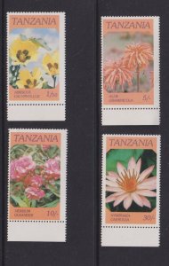 Tanzania   #315-318  MNH  1986  indigenous flowers