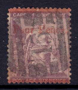 Cape of Good Hope - Scott #20 - Broken o in Four - Used - Toning - SCV $19