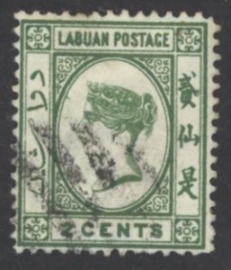 Labuan Sc# 5 Used 1880-1882 2c Queen Victoria