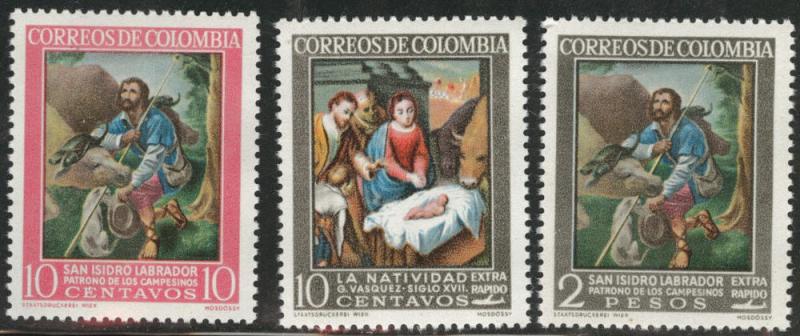 Colombia Scott 747, C439-440 MNH** 1960 set