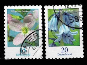 Germany 2018,Sc.#3060-1 used Flower: Milkmaids, Common bluebell