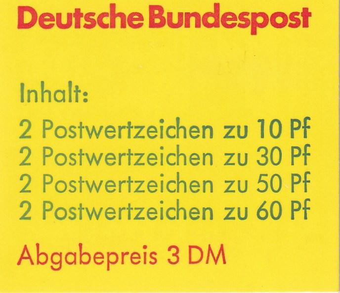 Germany #1231d Complete Booklet CV $9.00 (A19953)