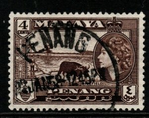 MALAYA PENANG SG46 1957 4c SEPIA FINE USED