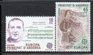 Andorra (Sp) Sc 167-168 1985 Europa stamp set mint NH