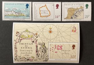 Tristan Da Cunha 1981 #290-3, Early Maps & Charts, MNH.