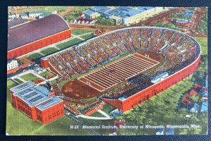 1950 Minneapolis MN Usa Picture postcard Cover University Of Minnesota Stadium