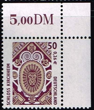 Germany 2001,Sc.#1842 MNH Historic Sites: Ceiling of Fugger Palace, Kirchheim