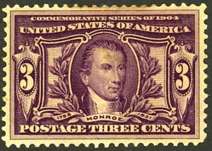 U.S. #325 MINT OG HR