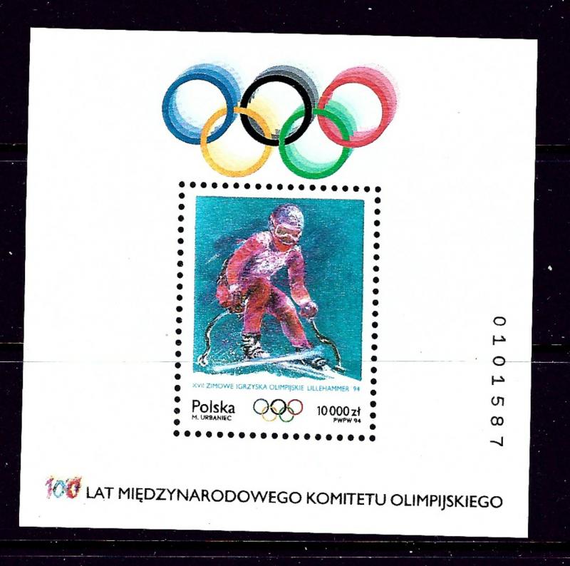 Poland 3187 MNH 1994 Olympics S/S