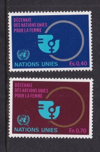 United Nations Geneva  #90-91  MNH  1980  U.N. decade for women