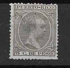 PUERTO RICO STAMP VFU 3 C. DE PESO #HA7