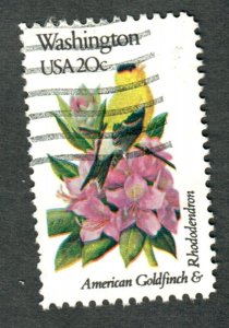 1999 Washington Birds and Flowers used single - perf 10.5 x 11