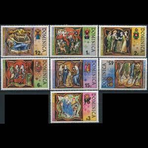 DOMINICA 1977 - Scott# 541-7 Christmas Set of 7 NH