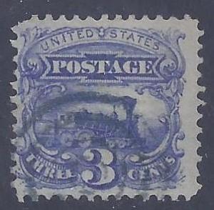 Scott #114 Used, rare green cancel