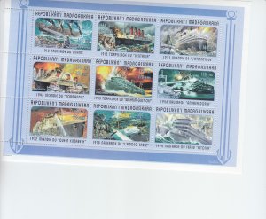 1998 Madagascar Fmous Shipwrecks MS9 (Scott 1385) MNH