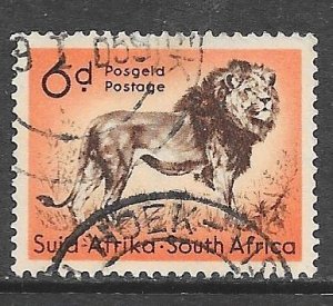 South Africa 207: 6d Lion (Panthera leo), used, VF